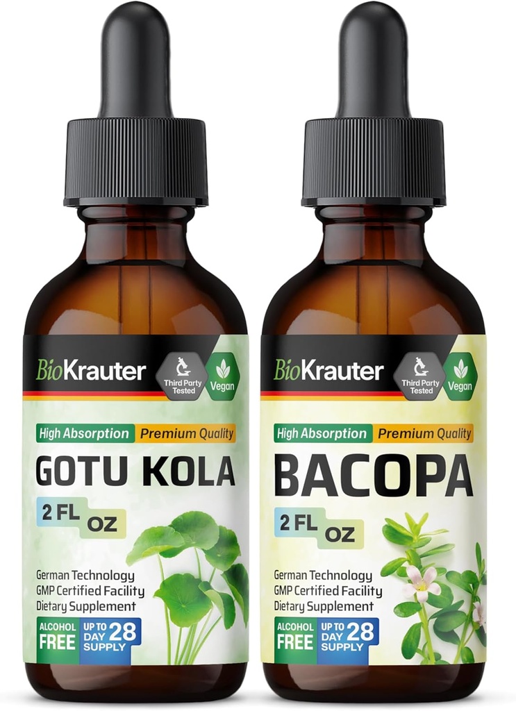 BIO KRAUTER Gotu Kola Tincture 2 Fl. Oz. & Bacopa Tincture 2 Fl. Oz. (原始内容存档于2019-09-29).