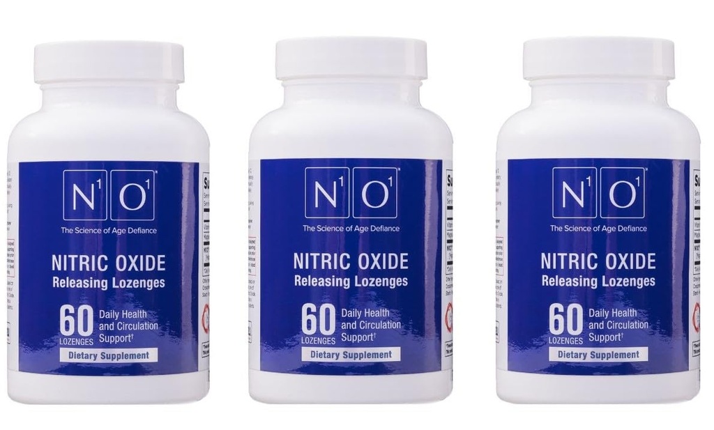 N1O1 用于心脏健康支持的氮氧化物Lozenges - 血液流动、氧化和血压的膳食补充 - 180