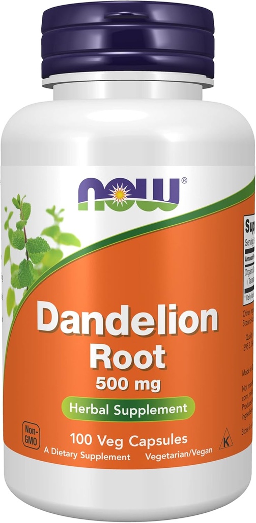 现在食品 Dandelion 根500 mg caps, 2 pk