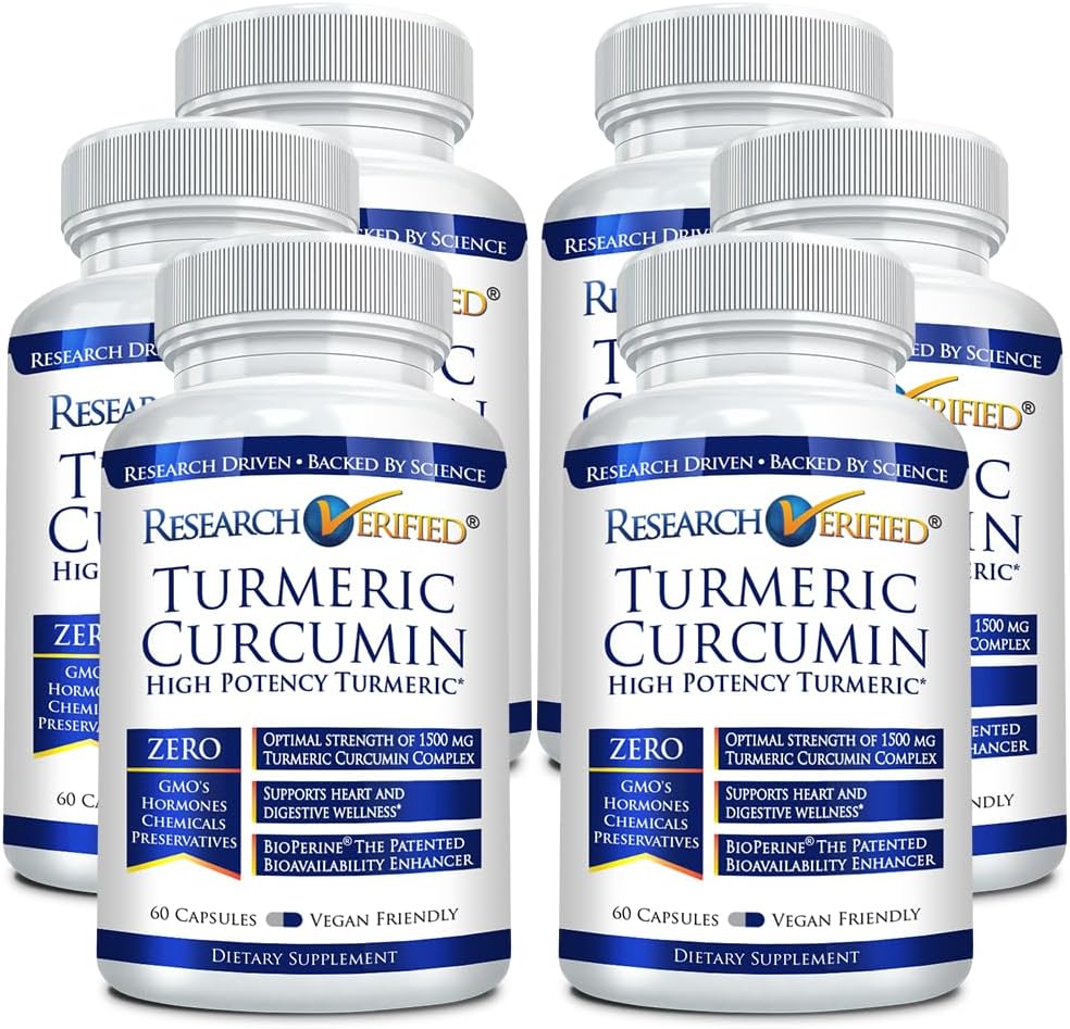 已验证的Turmeric Crucumin - 与BioPerine,Crucumin C3 复合体 - Vegan - 美国制造 - 360 Capsules