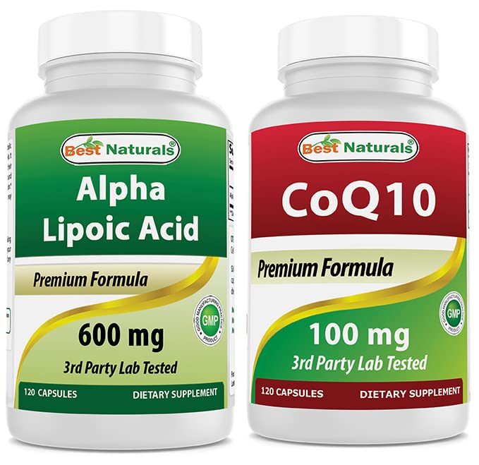 最佳自然剂 Alpha Lipoic Acid 600 mg和COQ10 100 mg