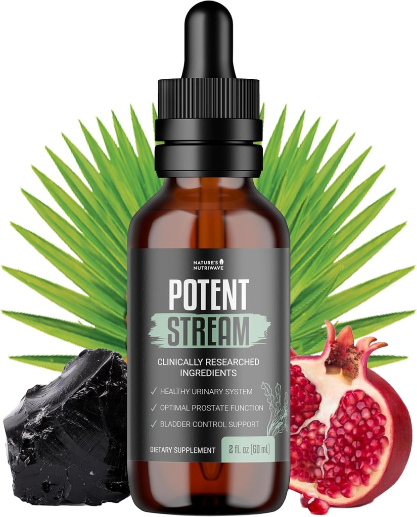 PotentStream Drops - 原始公式,天然液体补充,植物提取 100%天然,美国制造,1个月供应