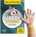 AVELA 睡眠贴纸 Melatonin 免费给孩子和成年人(30包) 睡眠补丁给孩子,自然和糖免费。 Calm Patch to Sleep better