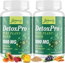 1 000 MG Gentle Detox cleanse,High-potent,Gut Cleanse & Detox Capsules for Women & Men,自然解毒,Colon,Liver,抗氧化剂和消化剂支持,120 Capsules