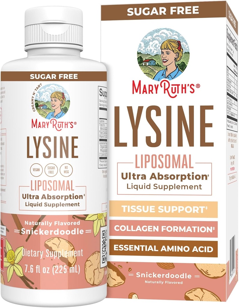 Vegan Lysine 补充 由 Mary Ruth 的 QQ Ultra 吸收 | Lysine 500mg | Collagen 形成支持 | Imune 支持 | 健康与健康 | 非 GMO | Gluten free | 30 服务