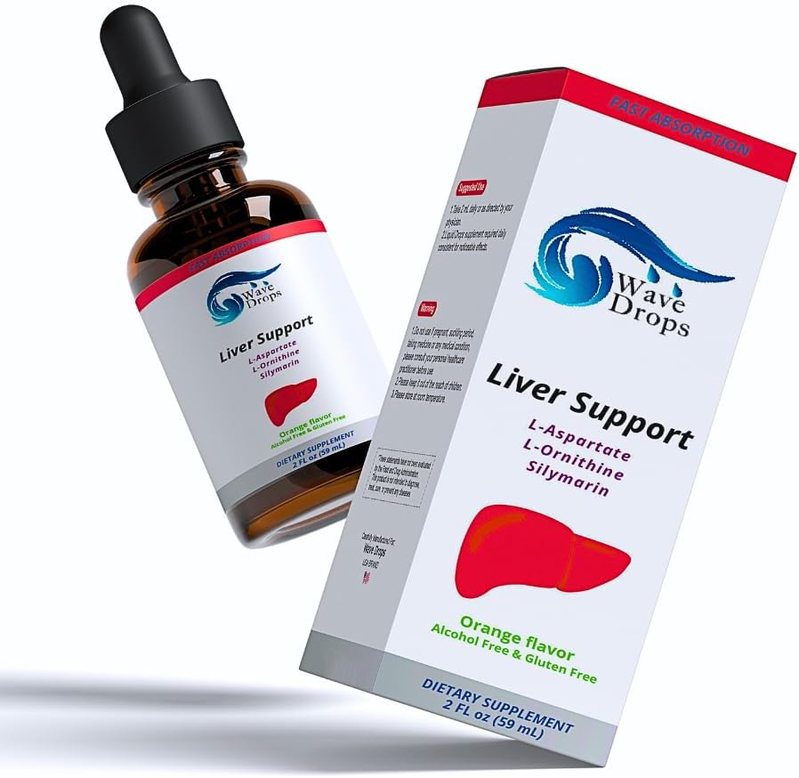 liver支持液体补充 - 特殊公式 - liver cleanse Detox & 维修公式 - Herbal Liver支持补充 L-Ornithine L-Aspartate Silymarin