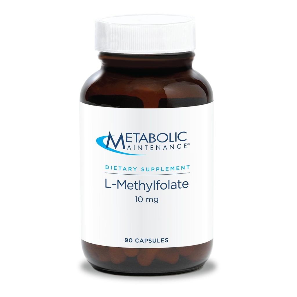 代谢维持 L-Methylfolate 10 mg - 支持健康的心智集 - 用于甲基化支持和生化反应的活性Folate - 高度生物可获性 - 90 services - 90 capsules