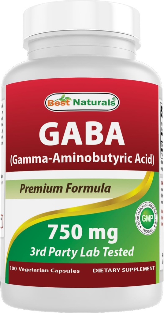 最佳自然食品 Gaba 750 mg 100 Veggie Caps