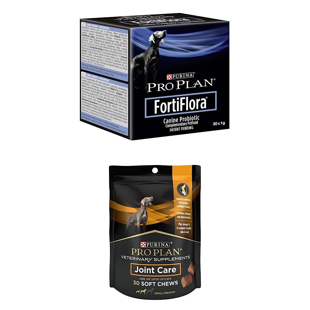 Purina Pro Plan兽医补充剂(FortiFlora Dog Probiotic 补充剂) - 30 ct. Boxes + Purina Pro Purina Pro 兽医补充剂 小毛狗Hip和联合30 ct.