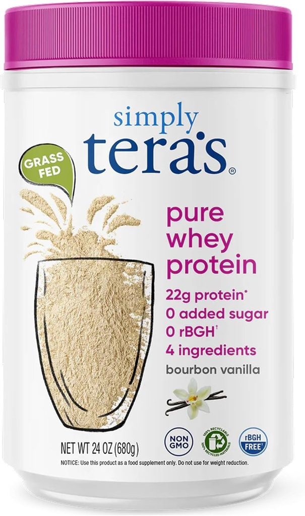 (原始内容存档于2018-09-21) (中文(中国大陆) ). Semple Tera's pure Whey protein Powder - Grass Fed Vanilla Whey protein Power, clean, made without artifical sweeteners, Non-GMO, Kosher, rBGH-free, Soy-free - 24 Oz.