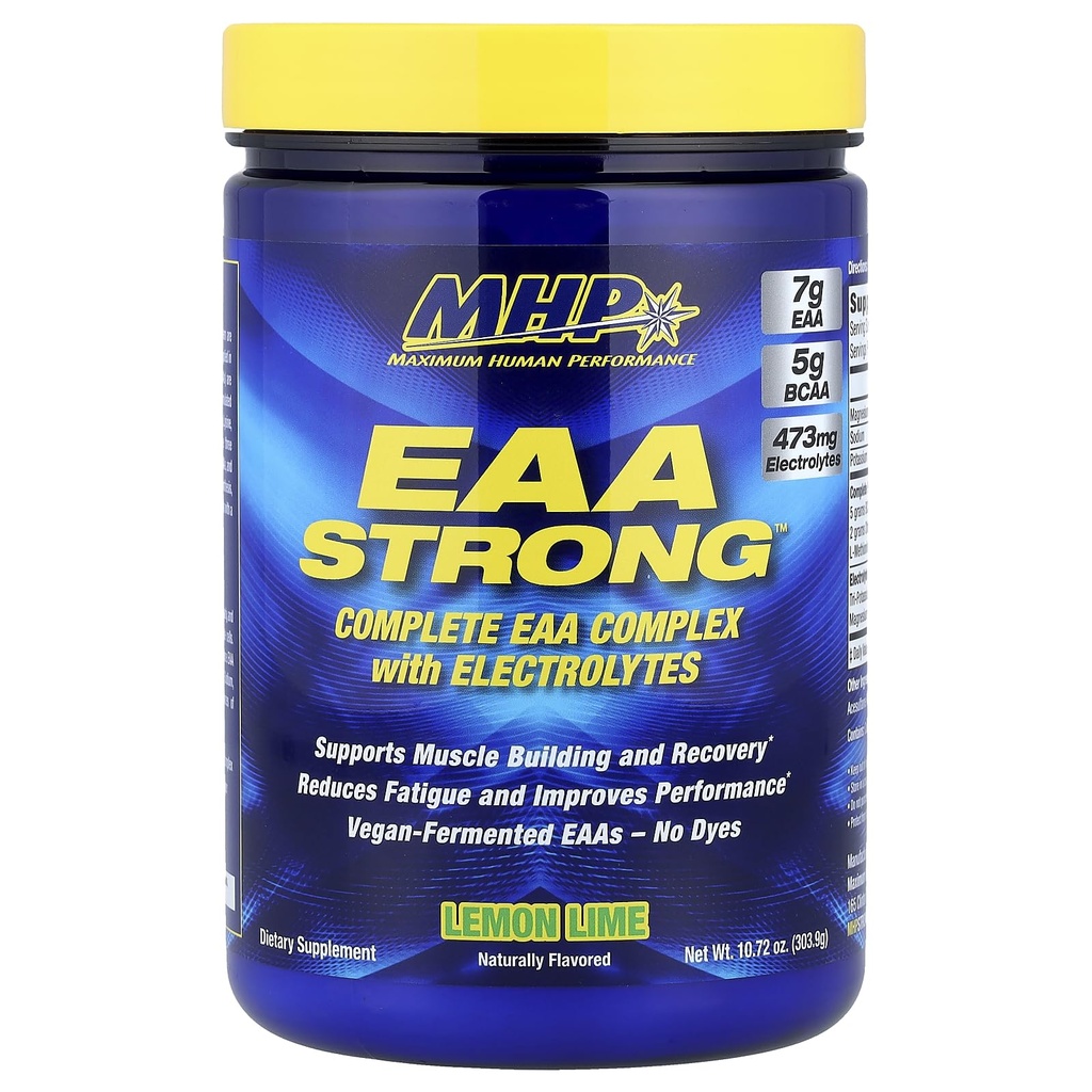 最大人性能 Mhp Eaa Strong,所有9种基本氨基酸补充剂,电解质,柠檬莱姆