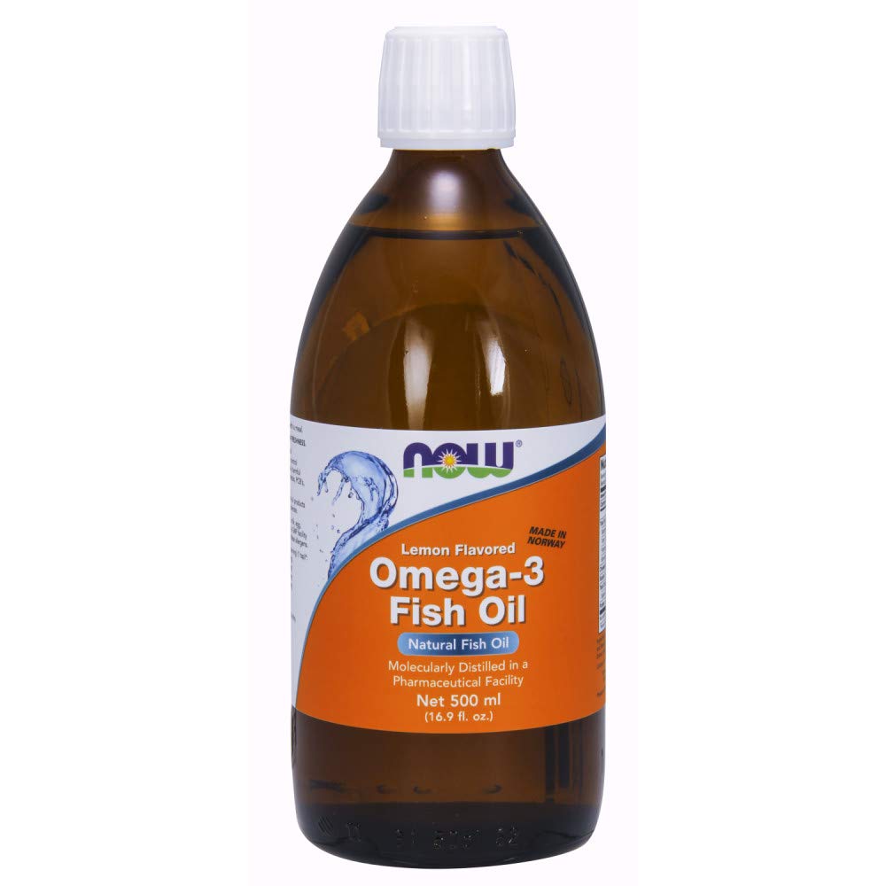 Now Suppers, Omega-3 鱼油液体,分子蒸馏,柠檬火焰, 16.9-Ounce
