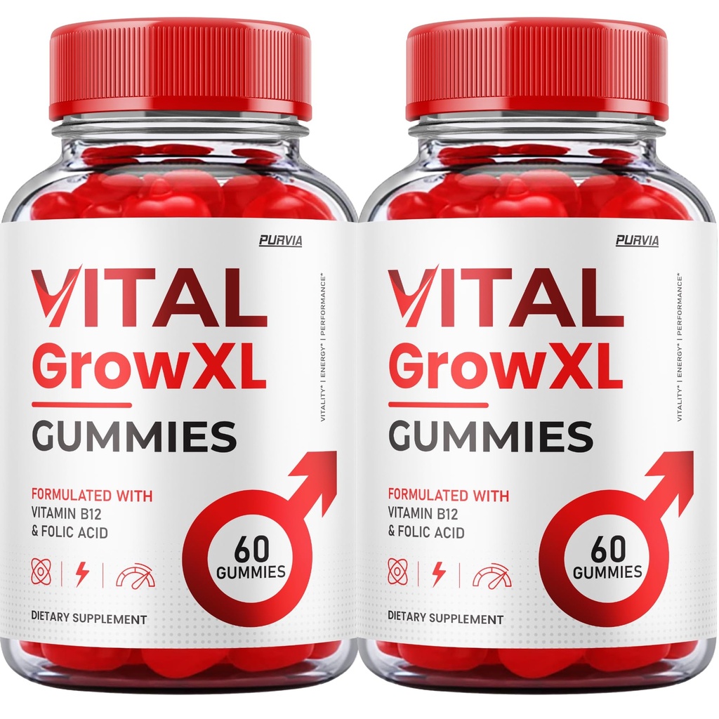 (2 Pack) Virtual Grow XL Gummys - 官方公式 - Vial Grow XL 高级强力公式,Virtual Grow XL Reviews, 总体健康支持1000mg 最大强力健康补编(120 Gummys)