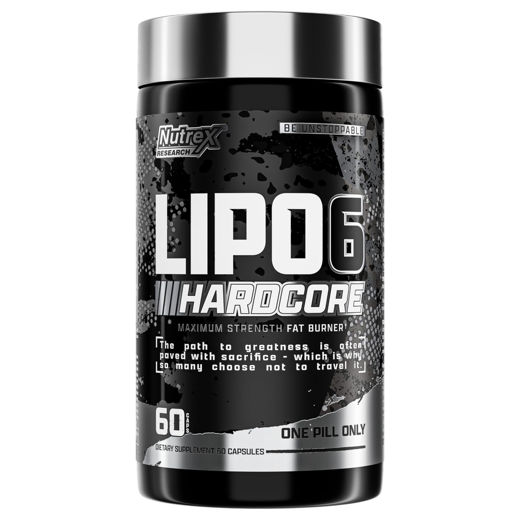 Nutrex Research Lipo-6 Hardcore 补编,支持代谢和能量,饮食卡普勒斯 — 60 Counter