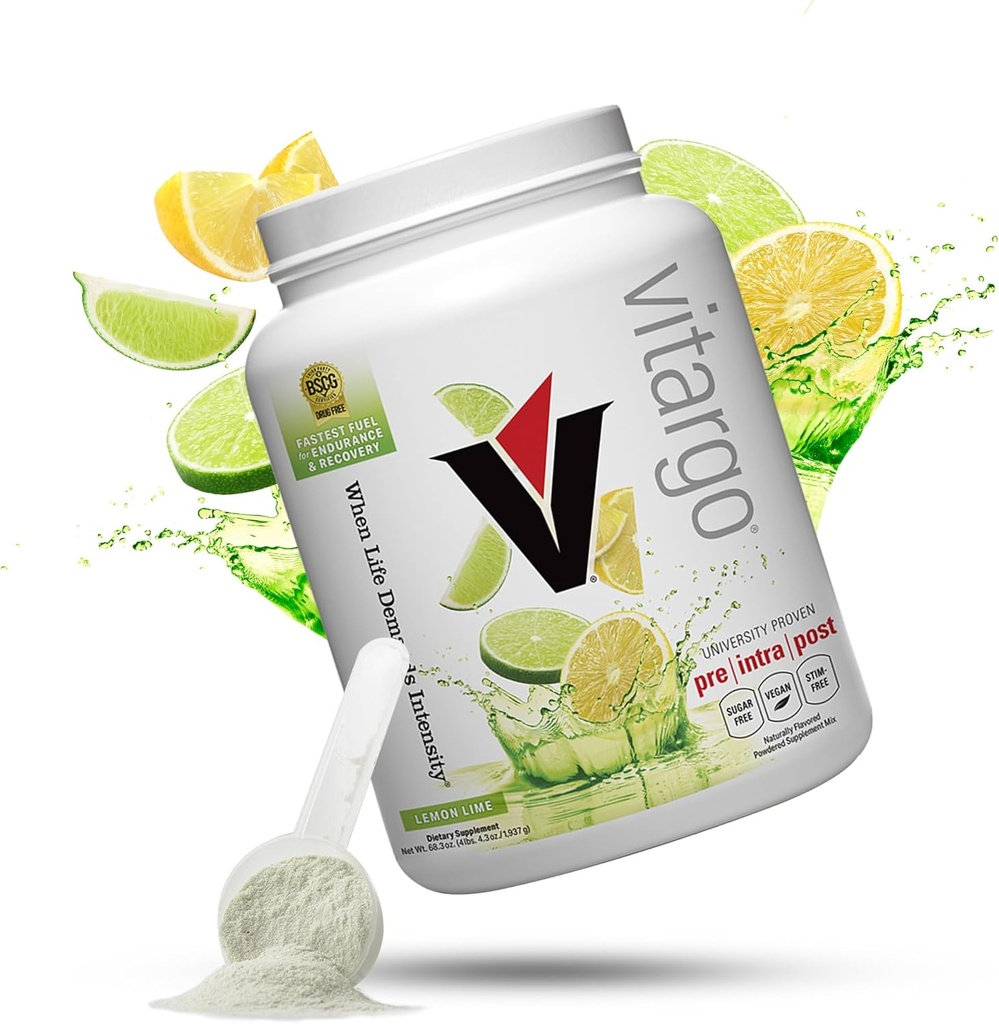 Vitargo Carbohydrate 粉末 QQ Feed Muscle Glycogen 2X 更快 QQ 4.4 LB Lemon & Lime Pre Workout & Workout 回收 粉末 QQ Carb 回收,耐力,增益肌肉质量的补充