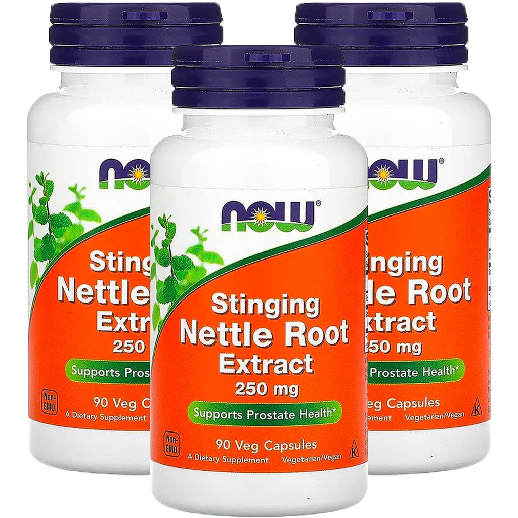 现在食品 Stinging Nettle 根提取器 250mg, Veg-Capules, 90-Count (Pack of 3)