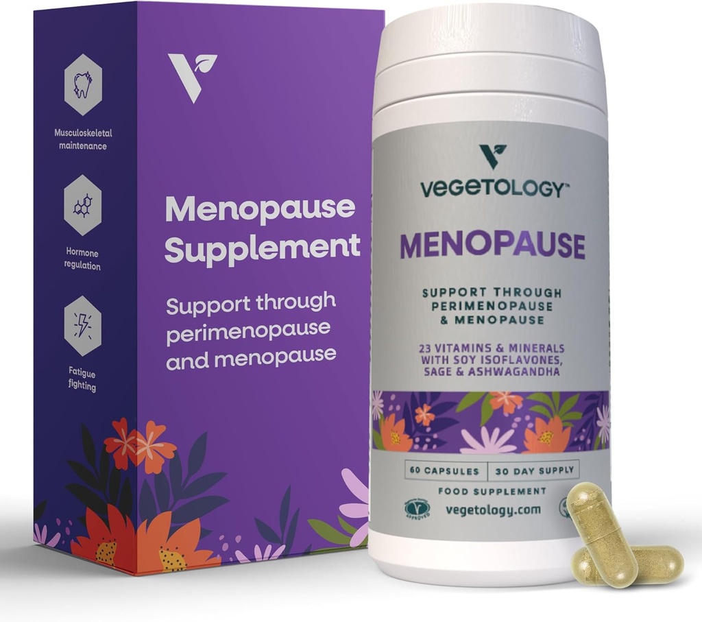 维根·更年期补编(60 Capsules)——佩里梅诺帕斯和更年期维生素——妇女补编——佩里梅诺帕斯妇女补编——食品补编——更年期支助