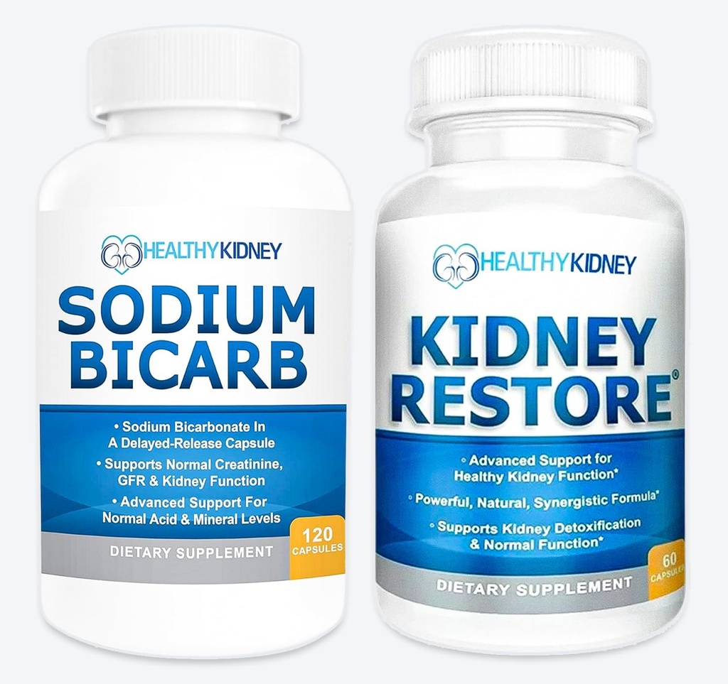 肾还原和钠 Bicarb 2 Pack Kiney Cleanse 天然补充 钠 Bicarate 缓冲酸 自然
