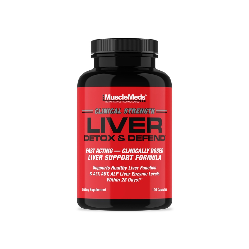 MuscleMeds Liver Detox & Defense, Cleanse, 修理公式 - 草药liver支助补编, NAC, Silymarin Milk 硝酸盐, 60 services