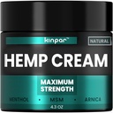天然Hemp Cream with Turmeric, Msm, Arnica - Hemp Cream 对背部, HIPS, 关节,膝盖, Elbows - 最大联合支持 Hemp Oil Creat Gel - 4 oz