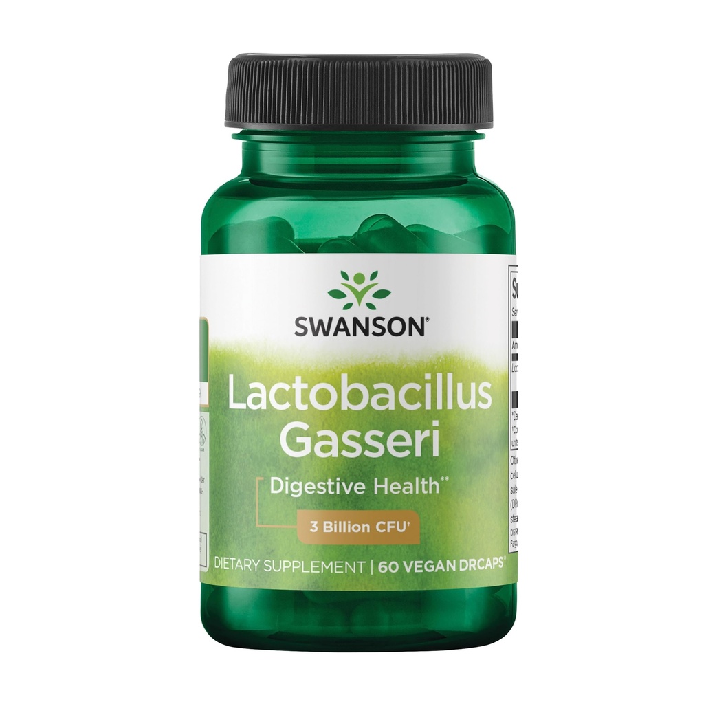 Swanson Lactobacillus Gasseri - 用3亿 CMU支持消化卫生的增生剂 - 设计-释放满足和脂肪代谢支持 - (60 Veggie Capsules)