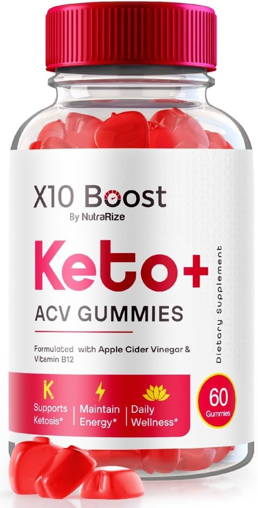 NutraRize X10 Boost Keto + ACV Gummys 高级体重损失,评论(60 Gummys).