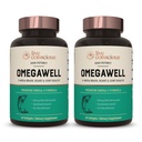 Live Agency Omegawell Fish Oil: Heart, Brain, and United Support QQ800 mg EPA 600 mg DHA - 肠内编织,可持续源头 - 容易吞下120个计数(2-Pack)