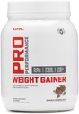 GNC Pro 性能增重者蛋白粉,50g蛋白,高卡路里,700卡路里,支持质量和肌肉恢复,MCT,BCAA,第3党测试,双巧克力,6种服务,2.5磅