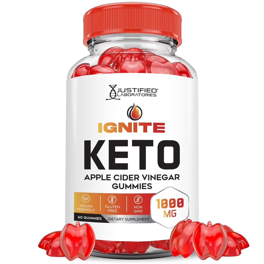 合理实验室 Ignite Keto ACV Gummys 高级1000MG Keto Gummys 公式 苹果 苹果 苹果 苹果 醋 配以 石榴 甜菜 汁 粉 B12 Vegan 非 GMO 60 Gummys 配制
