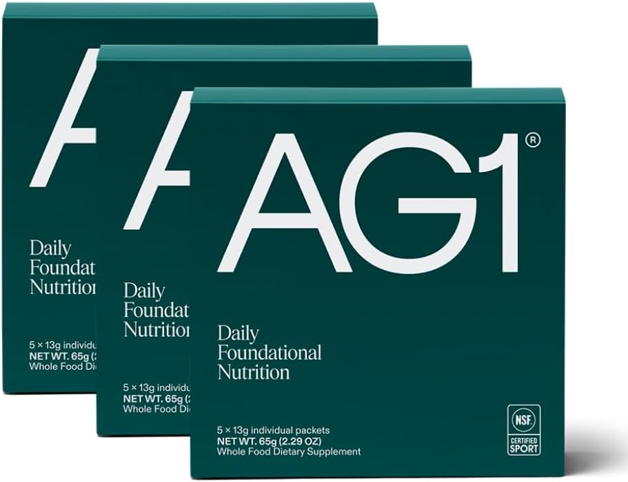 AG1 运动员绿皮绿皮粉补充剂,改善古特健康,多维塔明,普罗生素,格鲁滕自由,维冈和凯托友好,75个维生素(旅行包,15个计数) - 经典公式