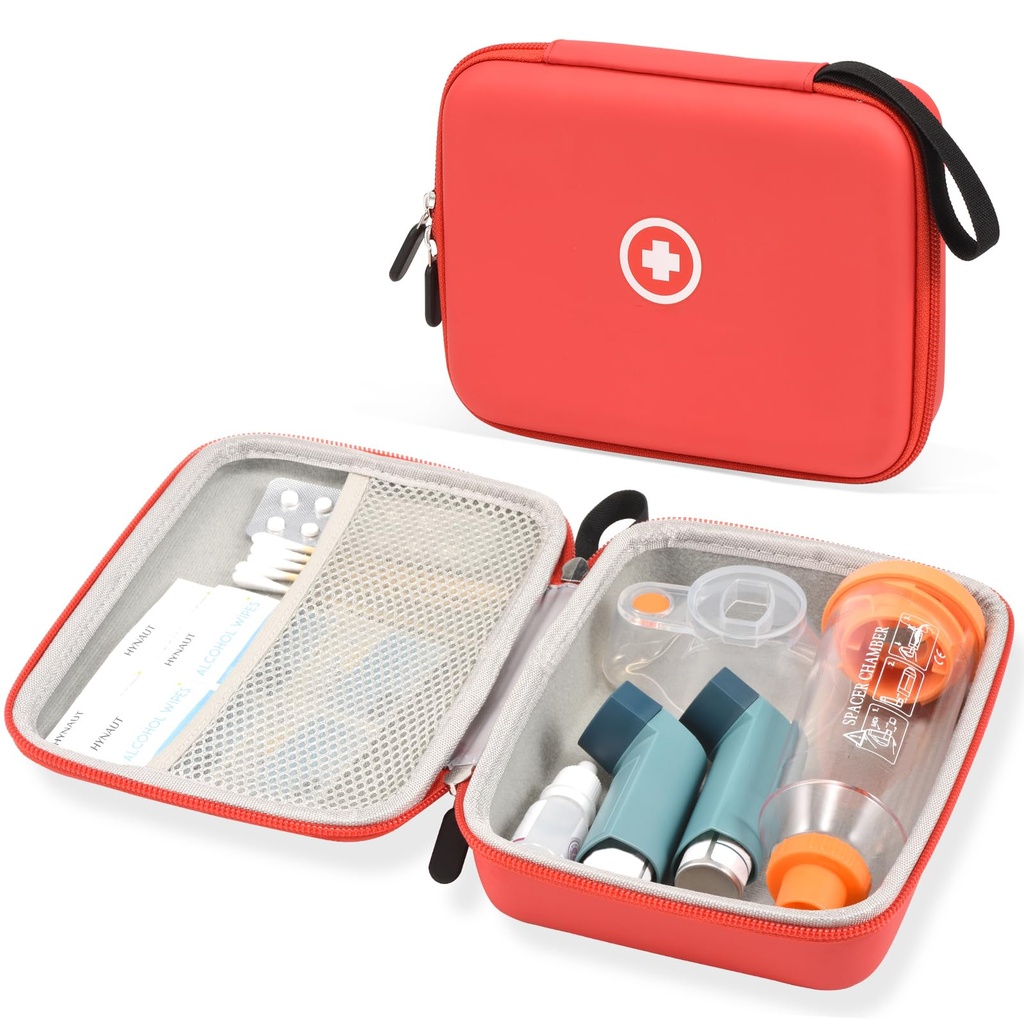 Fukumi Hard Travel Case for Asthma Inhaler, Inhaler Spacer Case for Kids and Adults, Masks, Asthma Asthma Associates Case with Mesh Pocket for Medical and Other Associates, Red (仅案例) 互联网档案馆的存檔,存档日期2013-12-22., p.
