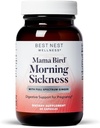 Best Nest Wellness Mama Bird Morning Disease Relief - Gentle Supplement Profile Aids 抗晨病药 - 配有姜汁提取剂和根粉的补编 - 60 Capsules