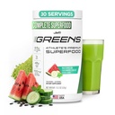 JYM Greens 超级食品粉用于性能,西瓜木瓜,螺旋藻,蘑菇,维生素,BrOCCOPhane & Broccoli, 男人和女人,30名服务员