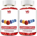 VITA GLOBE B 复合Gummy 维生素 - 草莓火焰与维生素C, Niacin, B6, B12 & Biotin 用于能源,心脏健康和大脑支持,120 Counter (Pack of 2).