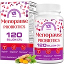 妇女更年期补充品,120亿CFU 更年期补充品 妇女Probiotics,热闪电更年期的全自然Probiotics,夜汗,Mood Swings, Gut和Hormone - 60 草药 Capsules
