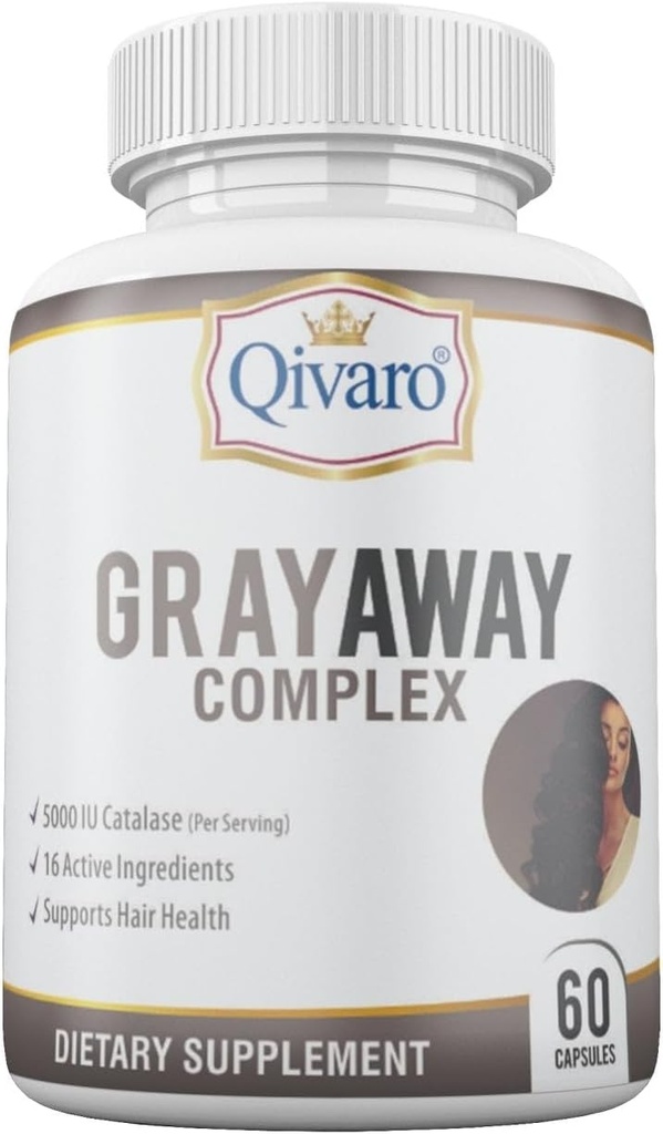 Gray Away Complex - 天然发色修复的高级单性补充 - 男女反射灰色 - 60顶盖