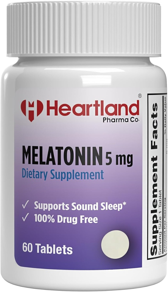 Melatonin 5 mg = 睡药 = 自然睡眠支持 = 100% 无药睡眠援助补充 = = 非哈比特人 = 组装 美国制造 = = 60 个计数