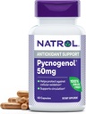 Natrol Pycnogenol Capsules, 抗氧化剂保护, 防止细胞氧化和与年龄有关的损害的补充保护, 欧洲海洋松条提取, 支持环流, 50毫克, 60 计数