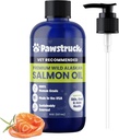 Pawstruk 纯人类-阿拉斯加野生沙门油用于狗和猫 — Omega 3 & 6, 额外力量补充, EPA DHA 脂肪酸用于免疫支持
