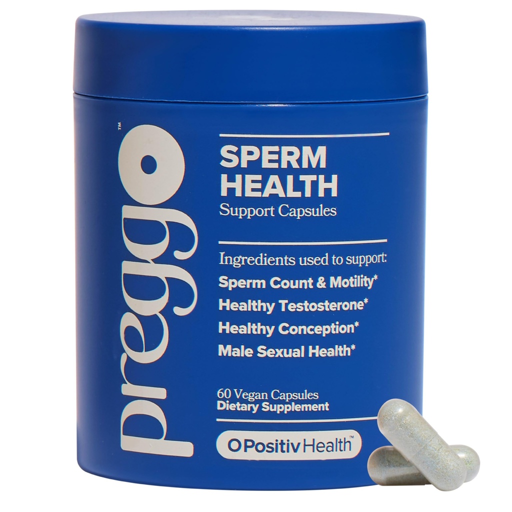 O Positiv Preggo Sperm 男性健康卡普尔-OBGYN 与Tongkat Ali 共同改进Sperm 计数和机动性,NAC,Alpha Lipoic Acid – 男性生殖健康,60 Counter (Pack of 1)