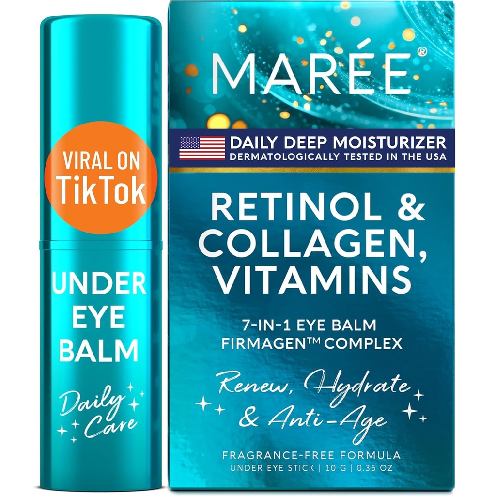 MAREE 戴着 Retinol 和 Ceramide 复合物的眼膜棒- 暗圆和皱纹的表面摩擦剂- 戴着眼光棒, 防皱水面皮肤恐惧症