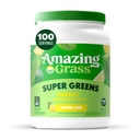 神奇的草绿色超食品能源:超级绿种粉和植物基咖啡因配绿色茶,甜菜根粉和法莱克斯种子,柠檬莱姆,百种服务(Package May Vary)