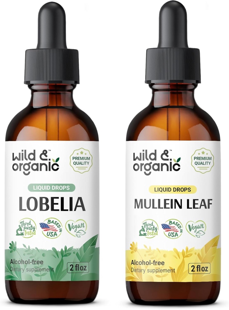 野生和有机Lobelia 叮当 2 fl oz & Mullein 叮当 2 fl oz