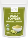 Hennaco 有机阿姆拉粉(Amla Powder) 用于烹饪,平滑的阿姆拉粉(Amla Powder) 和汁(Juices) → 耐用Zip Lock Pouch → USDA 有机 → 纯净和天然的印度鹅莓粉(ANDA) 114 Grams(4 OZ)