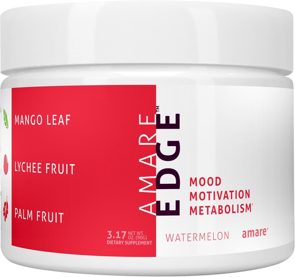 Amare Edge All Natural Notropic Powder 饮料,用于西瓜的耐力和动力