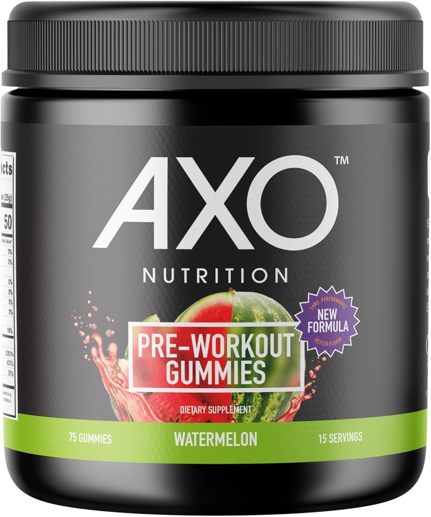工作前能源 Gummys, 西瓜 Flavor, 75 Gummys, 1 Cafeine伯爵, Alpha GPC, B12, Chromium Piclnate, L-Theanine, Vegan, Non-GMO, Nut-Free, Gluten-Free