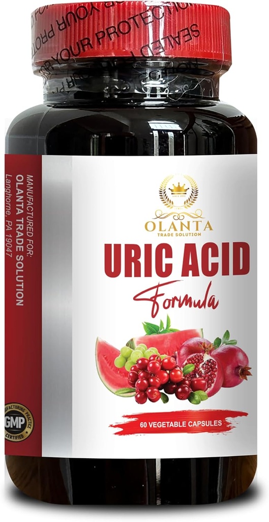 URIC酸支持 - Uric酸支持公式,高概率成份,Uric酸氟,支持联合健康补充 - 1瓶60卡普苏尔