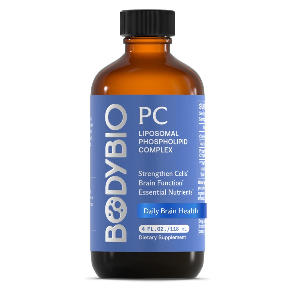 BodyBio PC - 用于脑健康、精神清晰、认知功能、细胞修复和健康衰老的磷脂复合物