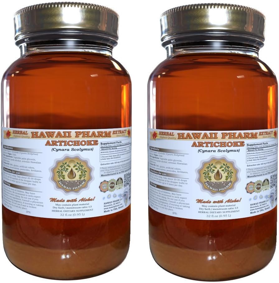 Artichoke 液体提取物,有机亚铁(Cynara scolymus) Tincture 2x32 oz 未过滤