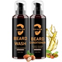 用于男性的胡子洗涤和调节器 - 用Argan & Jojoba Oil 软化和水合 - 控制 Dandruff & Itching 用于新鲜、平滑和Tangle-Free Beard - 2-Pack (每个4oz)